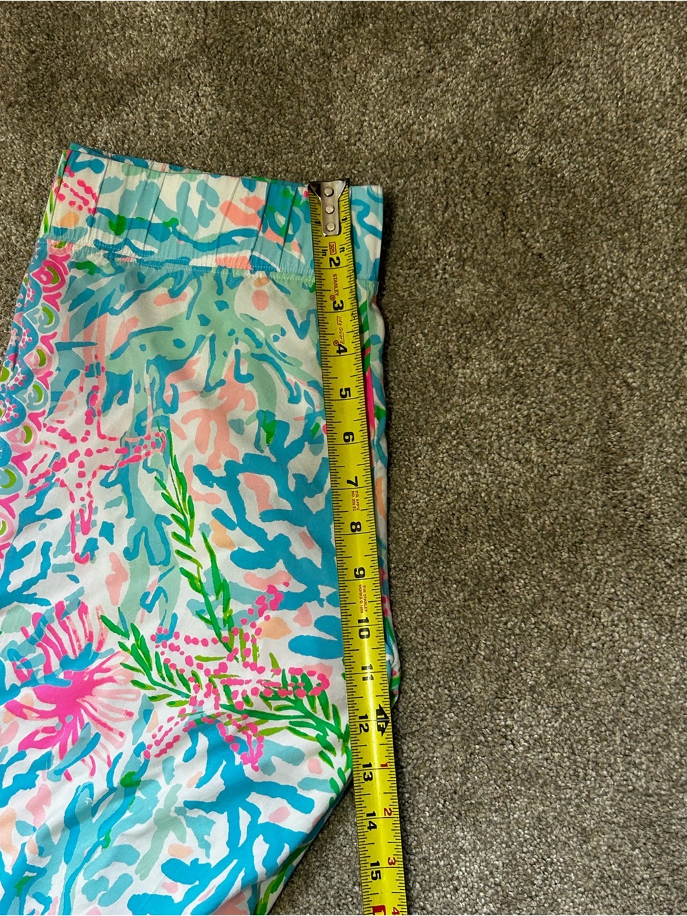 Lilly Pulitzer M Coral Reef Starfish Print Pants Pink Blue Tropical Resort - Picture 6 of 7
